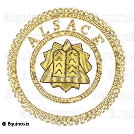 Badge / Macaron GLNF – Grande tenue provinciale – Grand Hospitalier – Alsace – Brodé main